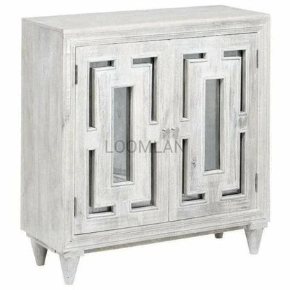 LOOMLAN Kallyn Wood White Accent Cabinet