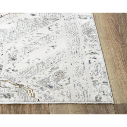 Dipl Geometric Brown Kitchen Hallway Runner Rug -- brown