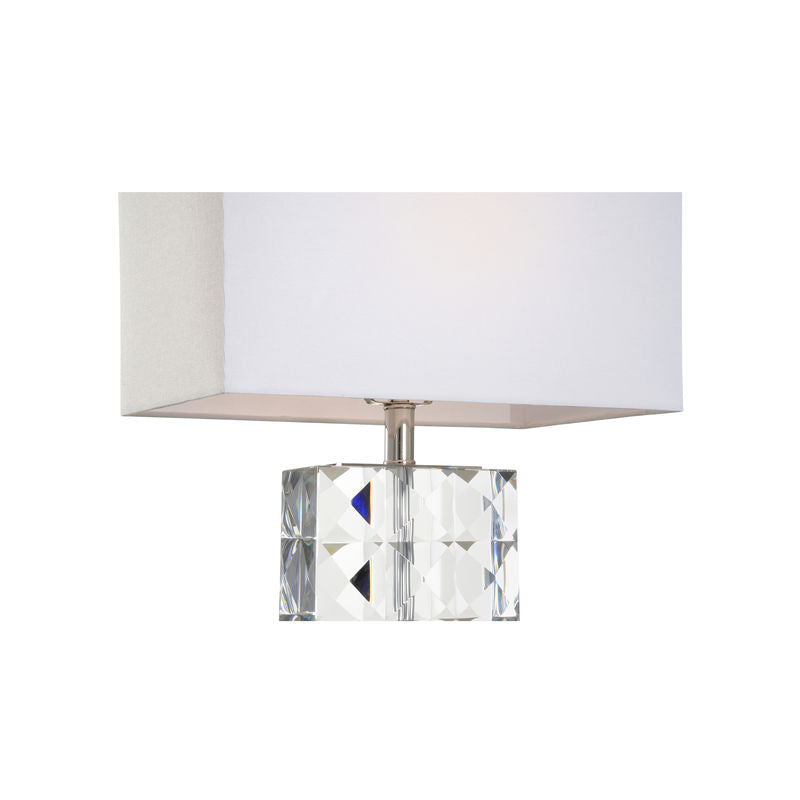 Wildwood Josette Crystal Design Silver Finish Table Lamp