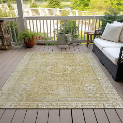 Irias Beige Washable Indoor-Outdoor Rug
