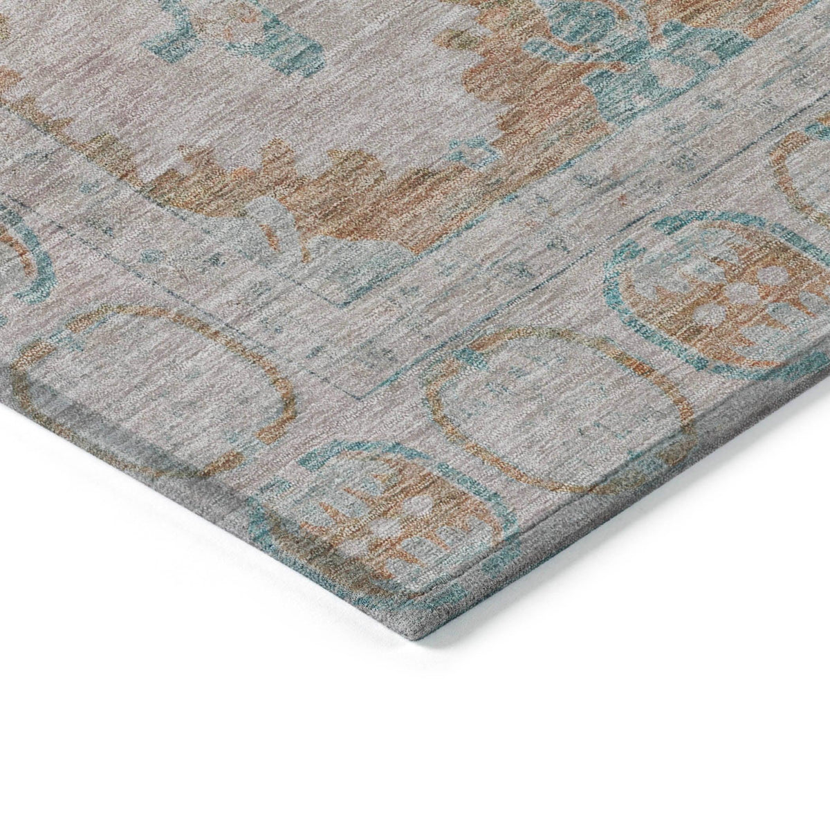 Jaelora Orange Washable Indoor-Outdoor Rug