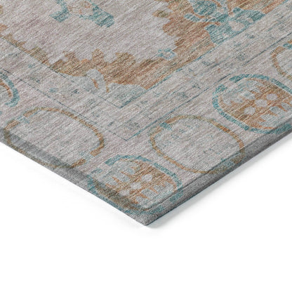 Jaelora Orange Washable Indoor-Outdoor Rug