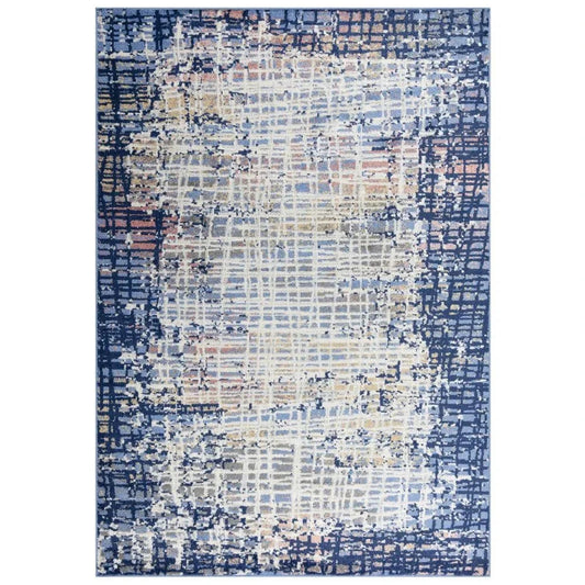 Dali Abstract Blue Kitchen Hallway Runner Rug