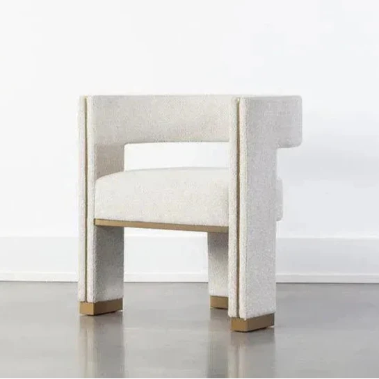 SUNPAN Adamina Dining Armchair Stylish Gold Legs