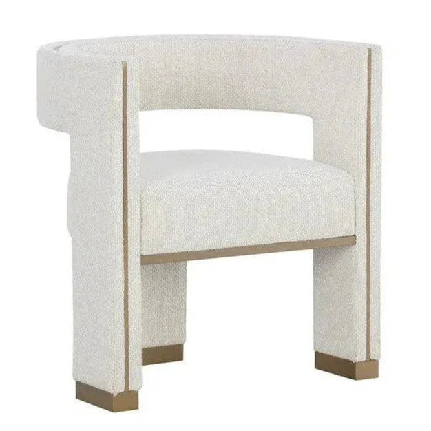 SUNPAN Adamina Dining Armchair Stylish Gold Legs