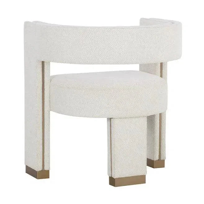 SUNPAN Adamina Dining Armchair Stylish Gold Legs