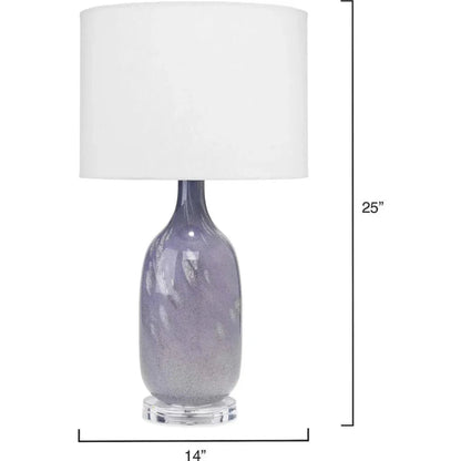 Lavender Glass Acrylic Maya Table Lamp -- view 4