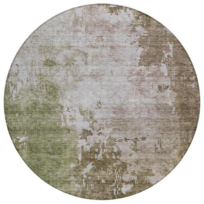 LOOMLAN Rugs Adiva Brown Washable Indoor-Outdoor Rug