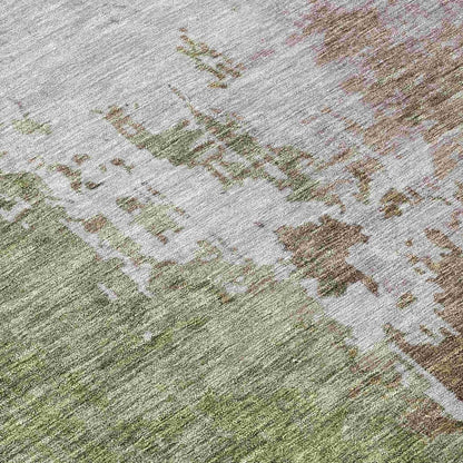 LOOMLAN Rugs Adiva Brown Washable Indoor-Outdoor Rug