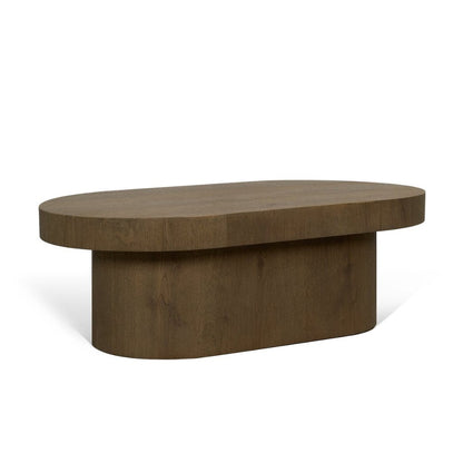 Lyonne 48" Oblong Medium Brown Oak Wood Coffee Table