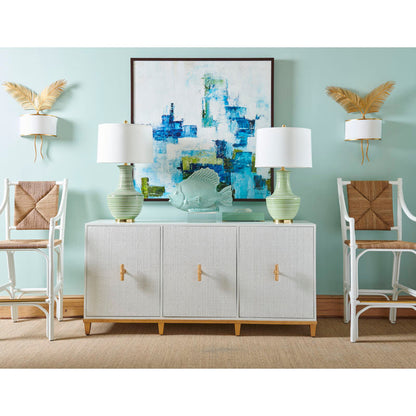 Chelsea House Classic White Round Shade Table Lamp