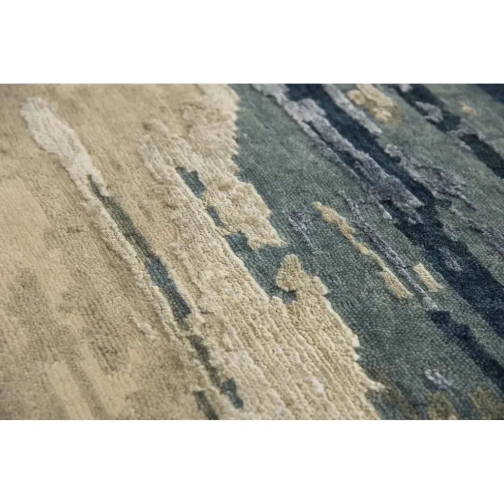 Armi Abstract Blue Large Area Rugs For Living Room -- blue