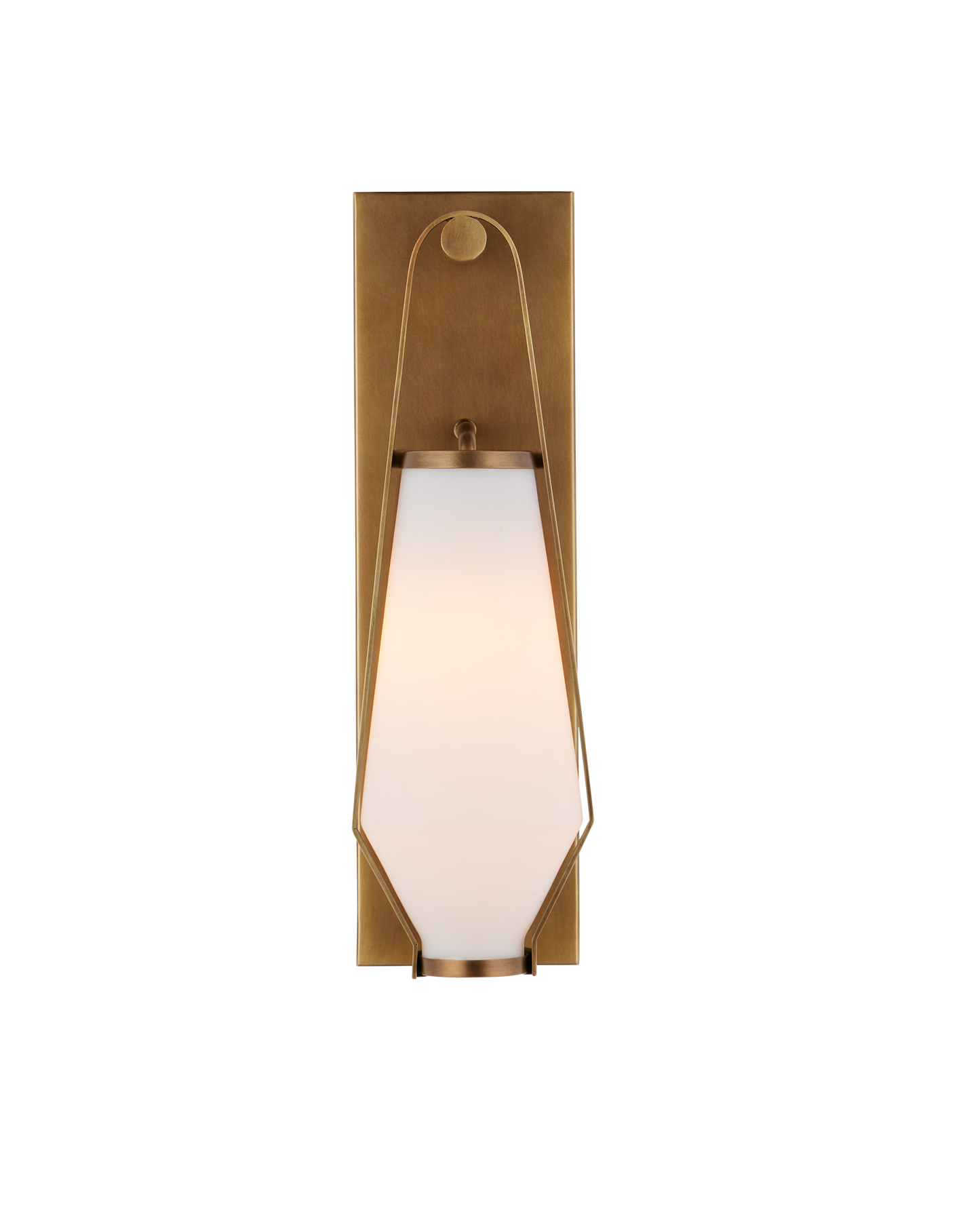 Brompton Metal and Glass Gold Bath Wall Sconce