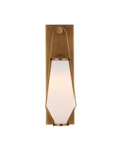 Brompton Metal and Glass Gold Bath Wall Sconce