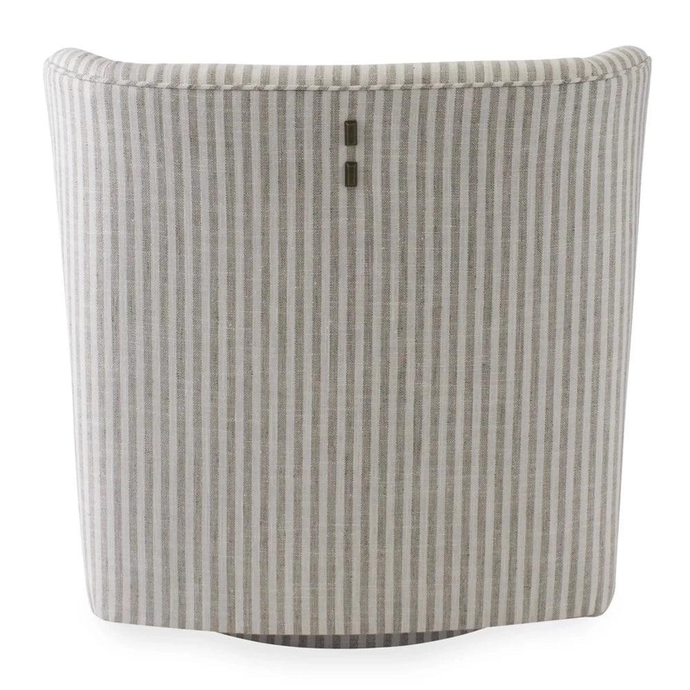 Grace Fabric Striped Sawivel Club Chair -- view 5