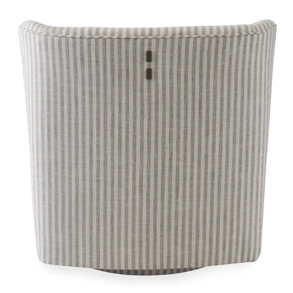 Grace Fabric Striped Sawivel Club Chair -- view 5