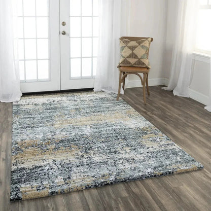 Begg Abstract Gray Large Area Rugs For Living Room -- gray