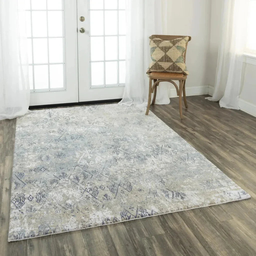 Baya Geometric Gray Large Area Rugs For Living Room -- gray