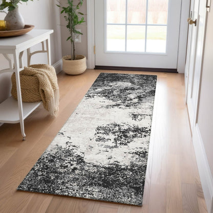 LOOMLAN Rugs Aera Black Washable Indoor-Outdoor Rug