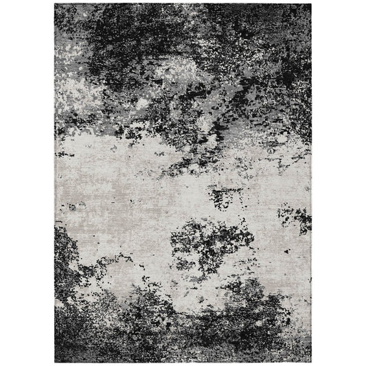 LOOMLAN Rugs Aera Black Washable Indoor-Outdoor Rug