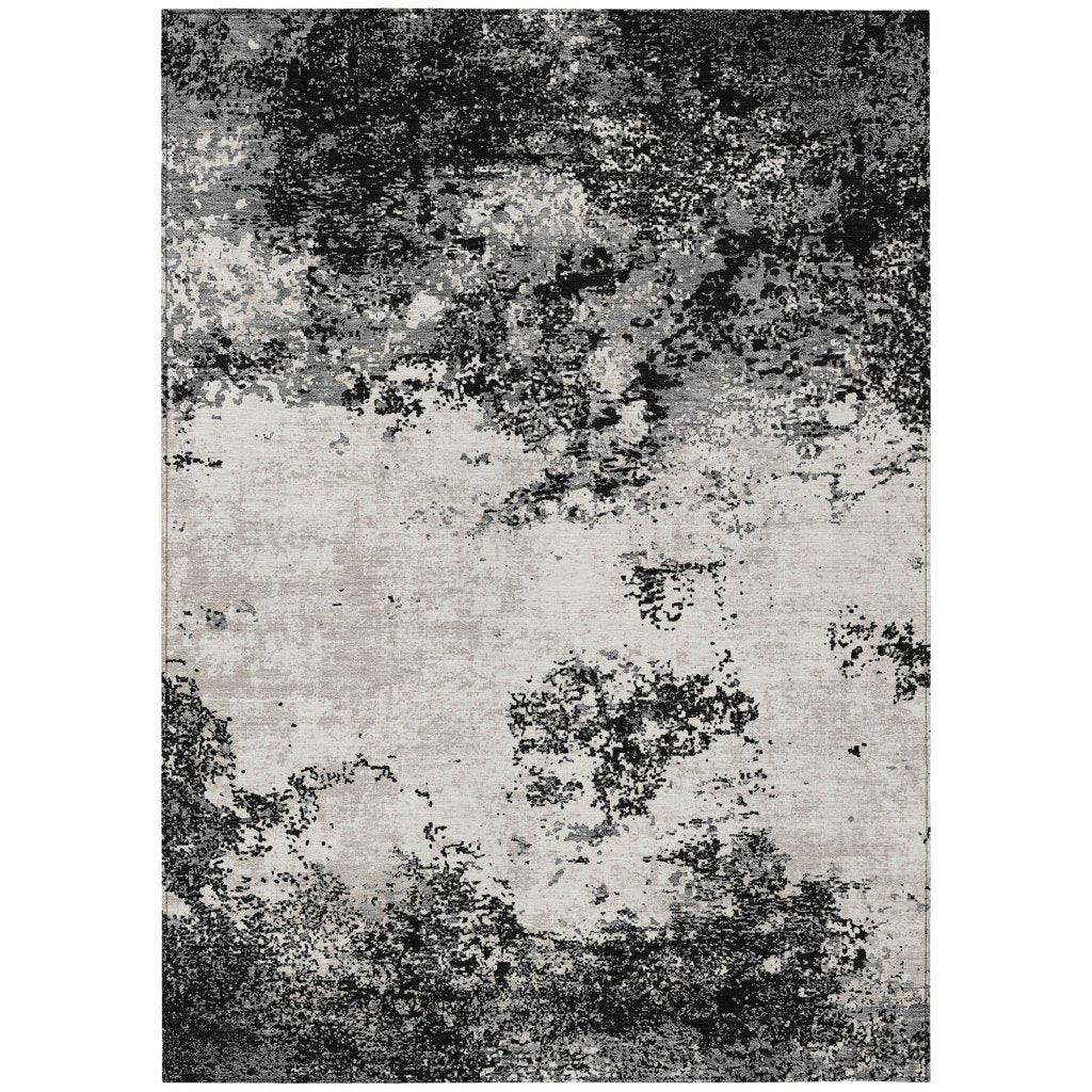 LOOMLAN Rugs Aera Black Washable Indoor-Outdoor Rug