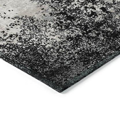 LOOMLAN Rugs Aera Black Washable Indoor-Outdoor Rug