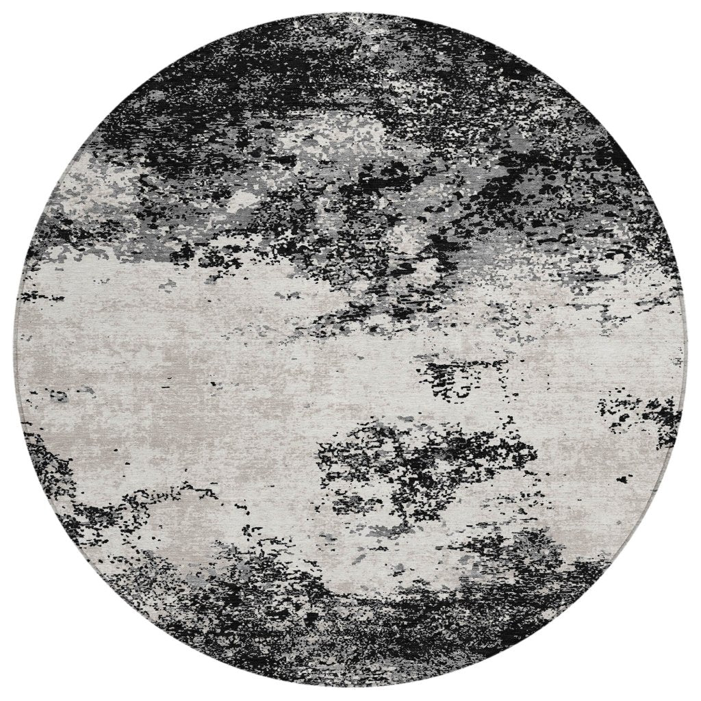LOOMLAN Rugs Aera Black Washable Indoor-Outdoor Rug