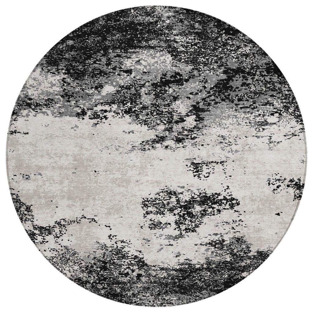 LOOMLAN Rugs Aera Black Washable Indoor-Outdoor Rug