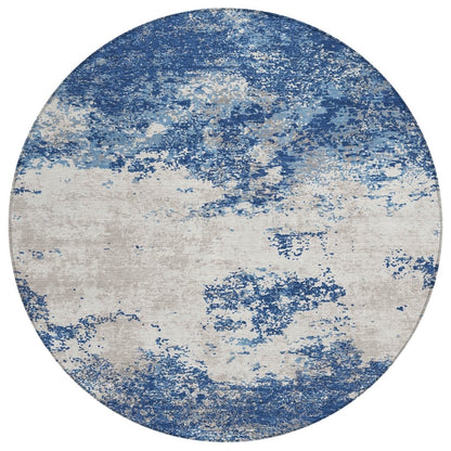Aera Blue Washable Indoor - Outdoor Rug - LOOMLAN - LOOMLAN Rugs - Outdoor Rugs