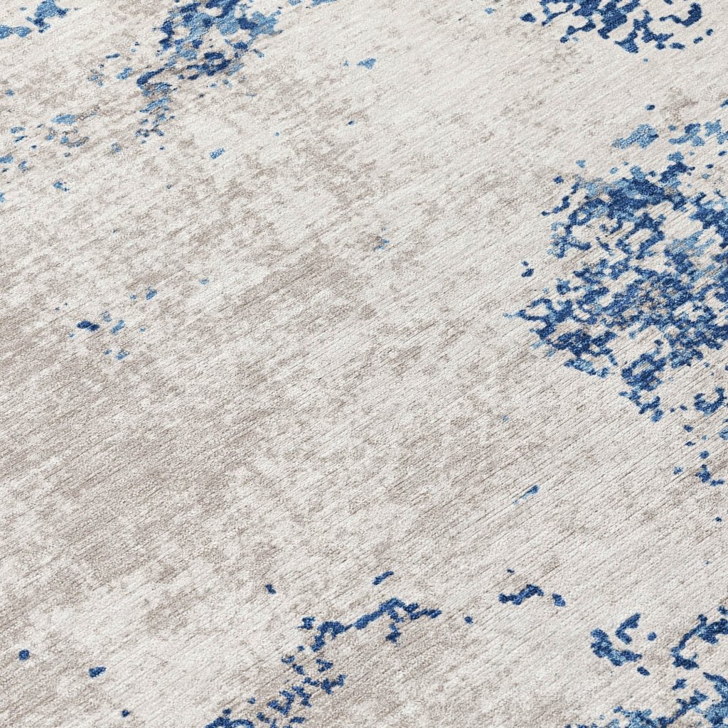 Aera Blue Washable Indoor - Outdoor Rug - LOOMLAN - LOOMLAN Rugs - Outdoor Rugs