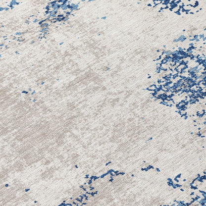 Aera Blue Washable Indoor - Outdoor Rug - LOOMLAN - LOOMLAN Rugs - Outdoor Rugs