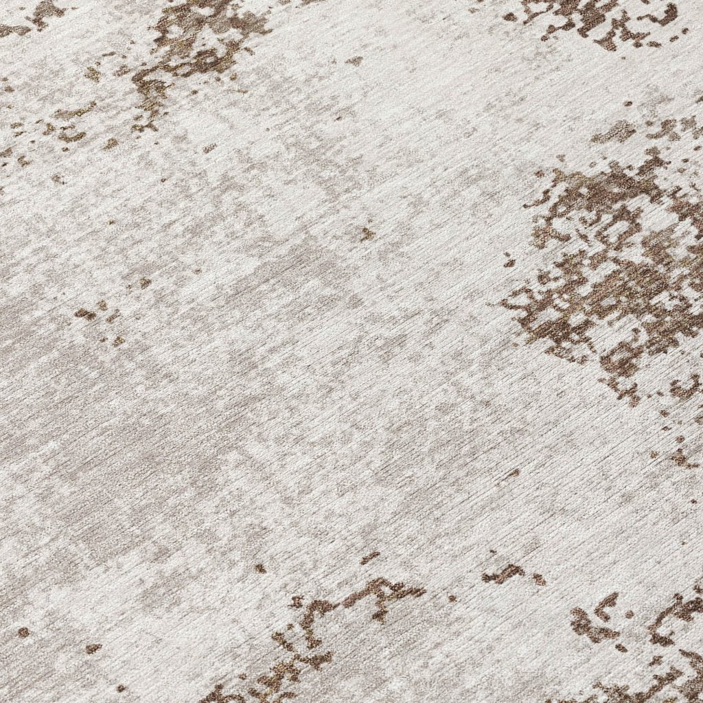 LOOMLAN Rugs Aera Brown Washable Indoor-Outdoor Rug