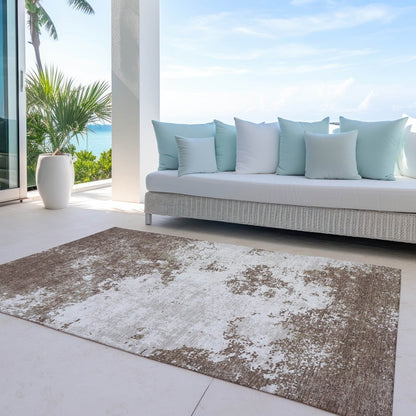 LOOMLAN Rugs Aera Brown Washable Indoor-Outdoor Rug
