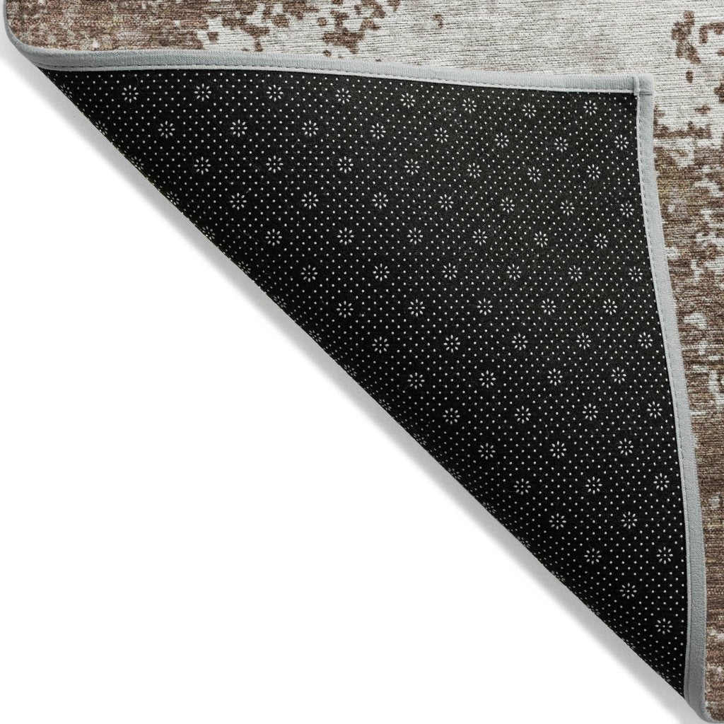 LOOMLAN Rugs Aera Brown Washable Indoor-Outdoor Rug