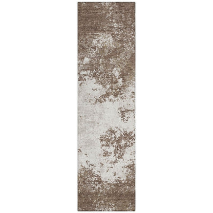 LOOMLAN Rugs Aera Brown Washable Indoor-Outdoor Rug