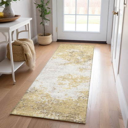 LOOMLAN Rugs Aera Gold Washable Indoor-Outdoor Rug