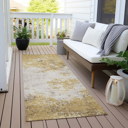 LOOMLAN Rugs Aera Gold Washable Indoor-Outdoor Rug