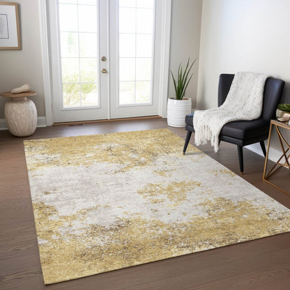 LOOMLAN Rugs Aera Gold Washable Indoor-Outdoor Rug