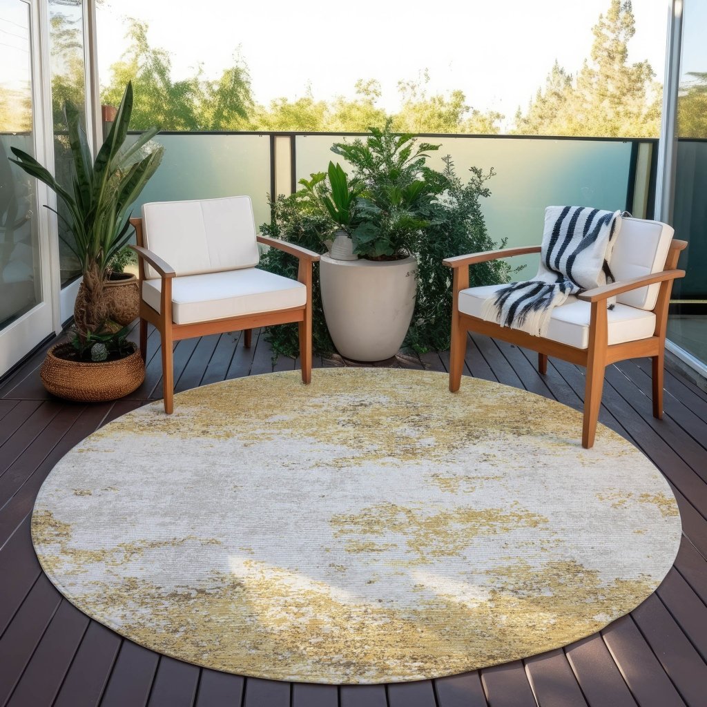 LOOMLAN Rugs Aera Gold Washable Indoor-Outdoor Rug