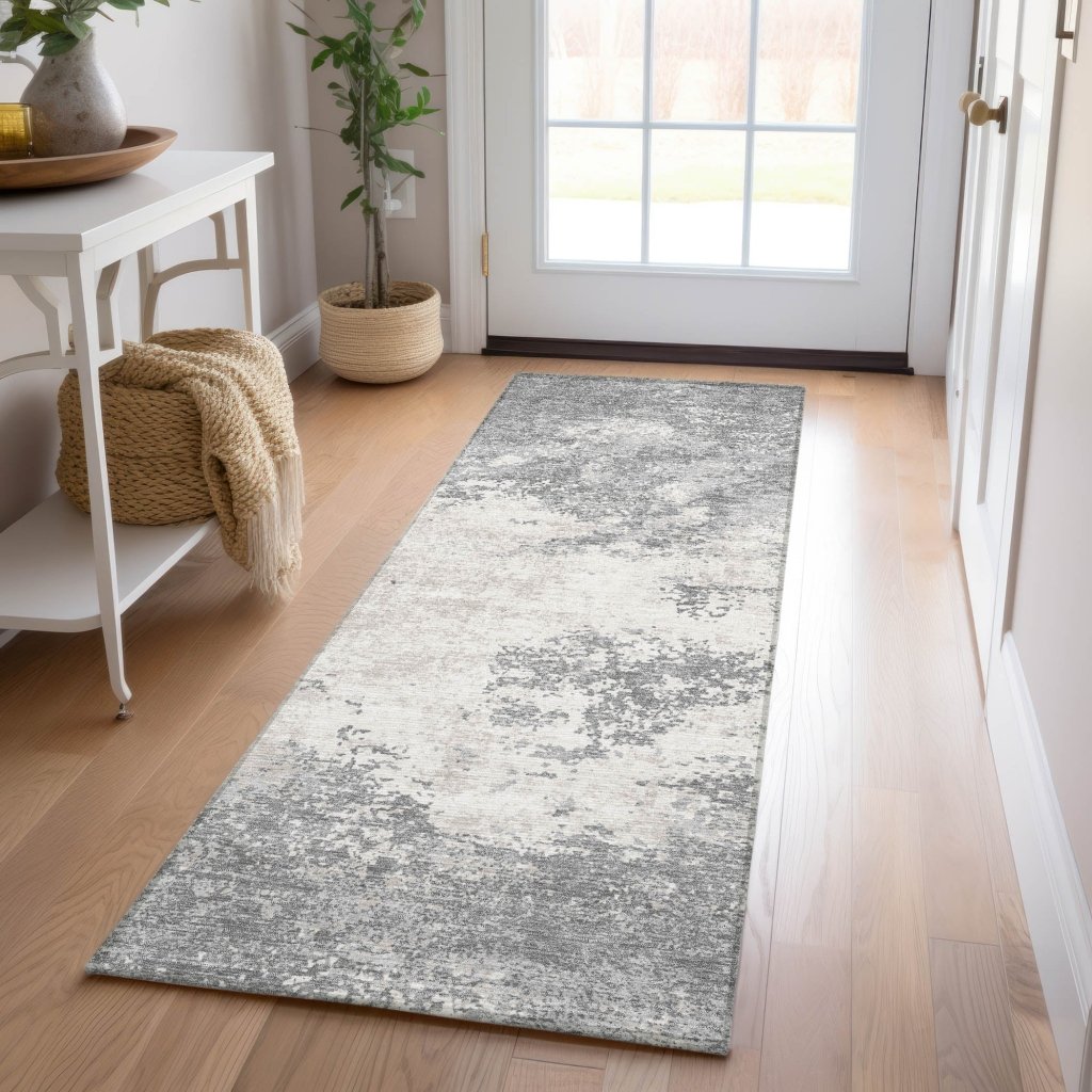 LOOMLAN Rugs Aera Gray Washable Indoor-Outdoor Rug