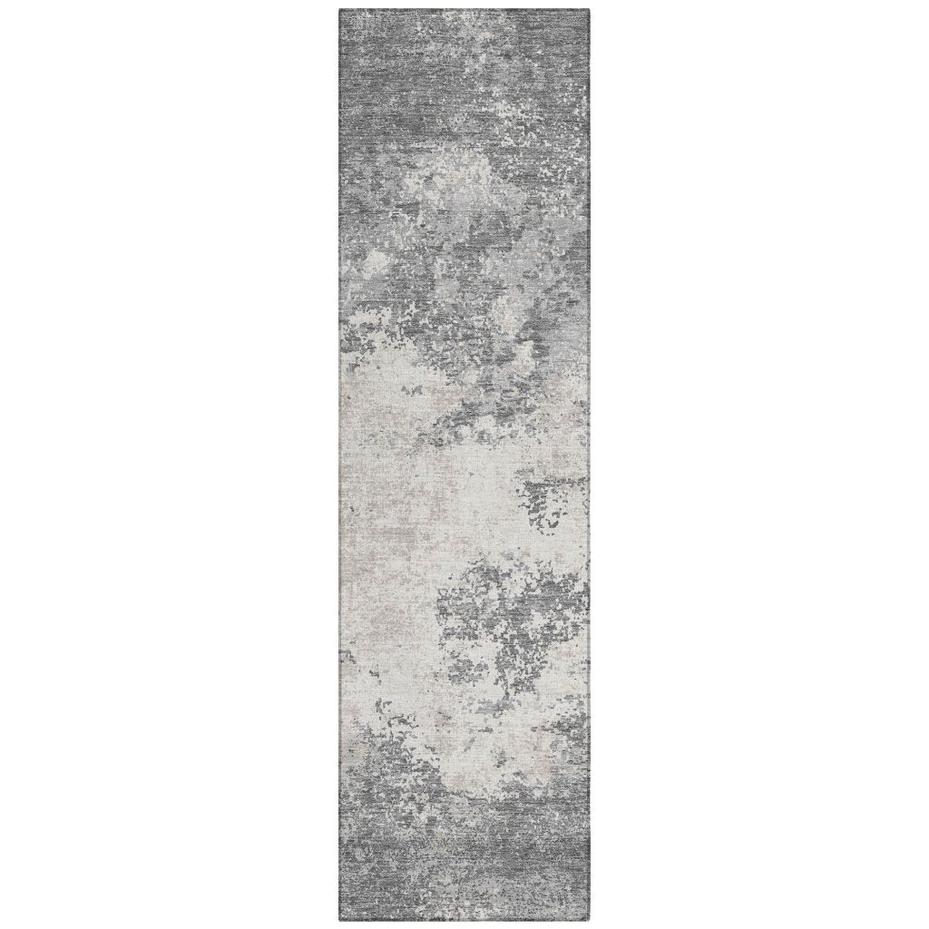 LOOMLAN Rugs Aera Gray Washable Indoor-Outdoor Rug