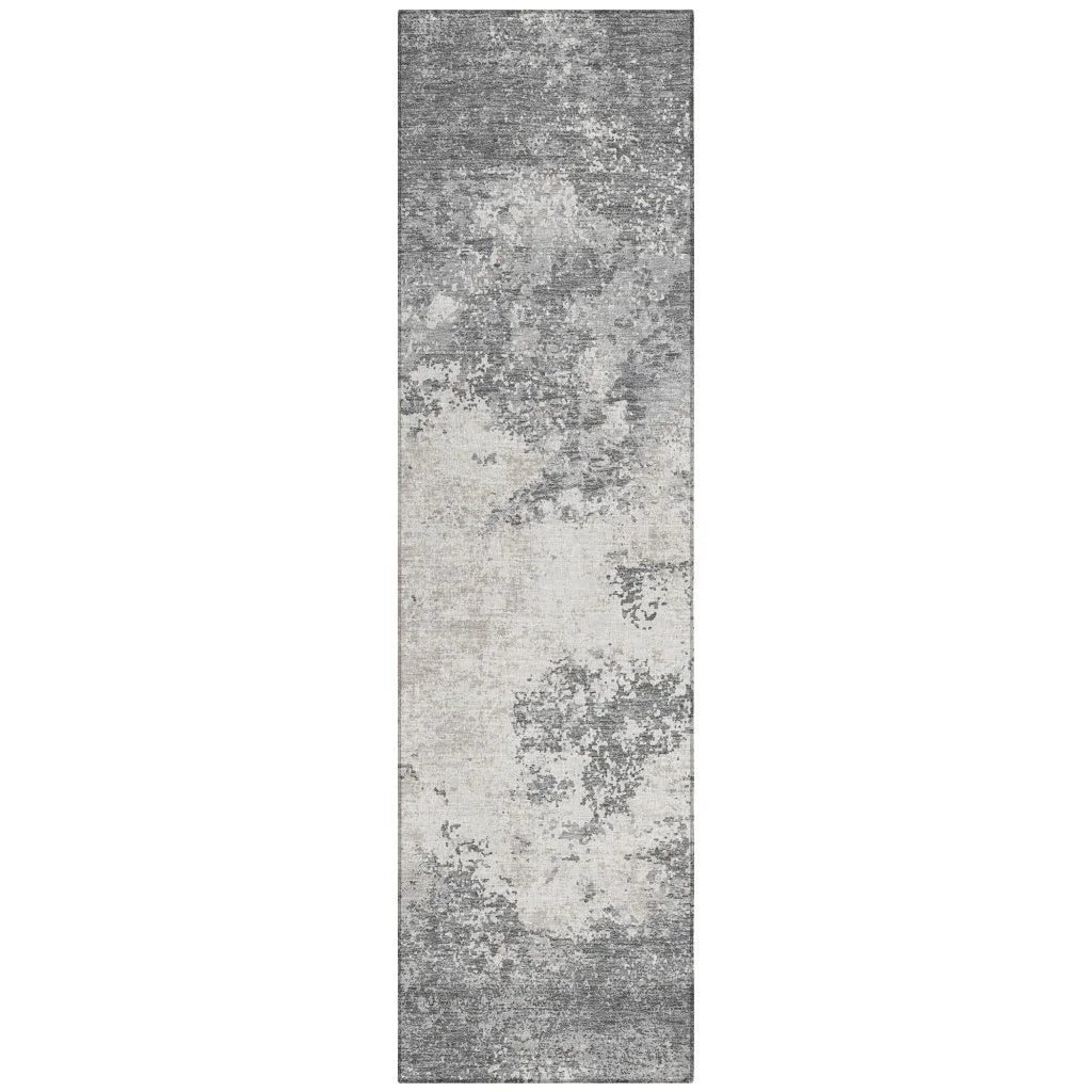 LOOMLAN Rugs Aera Gray Washable Indoor-Outdoor Rug