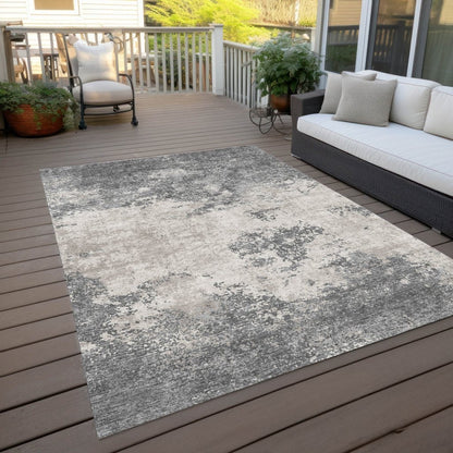 LOOMLAN Rugs Aera Gray Washable Indoor-Outdoor Rug