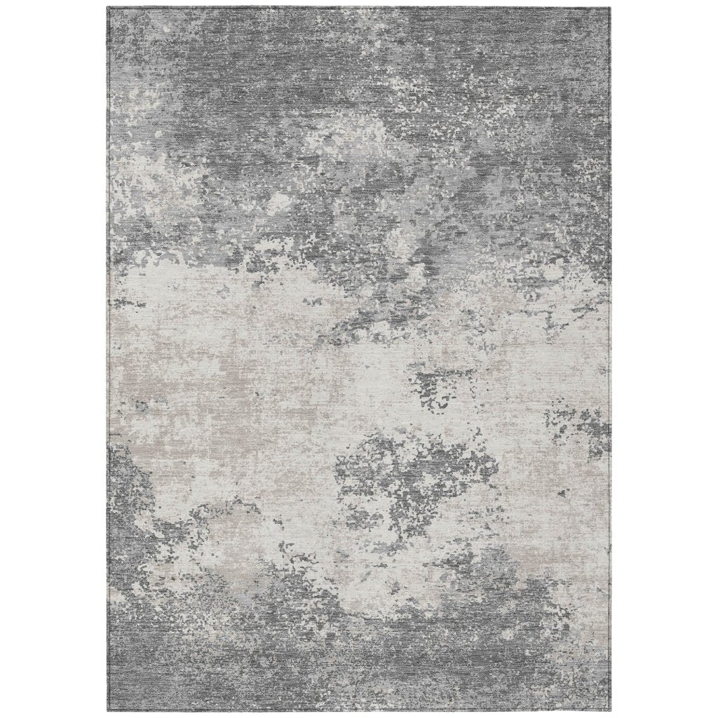 LOOMLAN Rugs Aera Gray Washable Indoor-Outdoor Rug