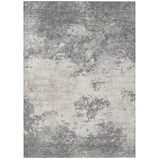 LOOMLAN Rugs Aera Gray Washable Indoor-Outdoor Rug