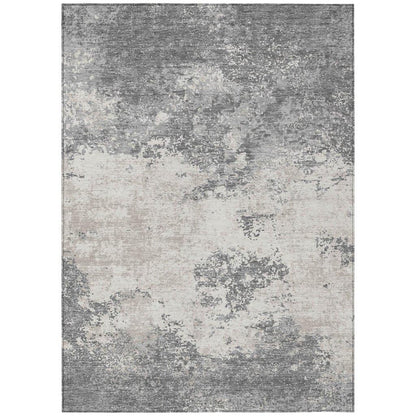 LOOMLAN Rugs Aera Gray Washable Indoor-Outdoor Rug