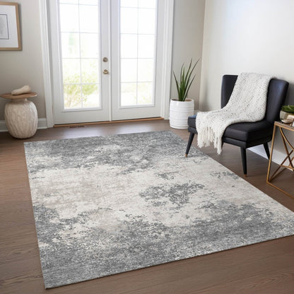 LOOMLAN Rugs Aera Gray Washable Indoor-Outdoor Rug