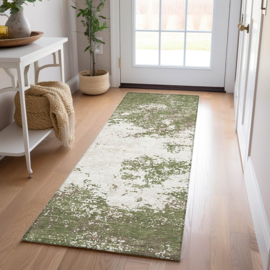 LOOMLAN Rugs Aera Olive Washable Indoor-Outdoor Rug