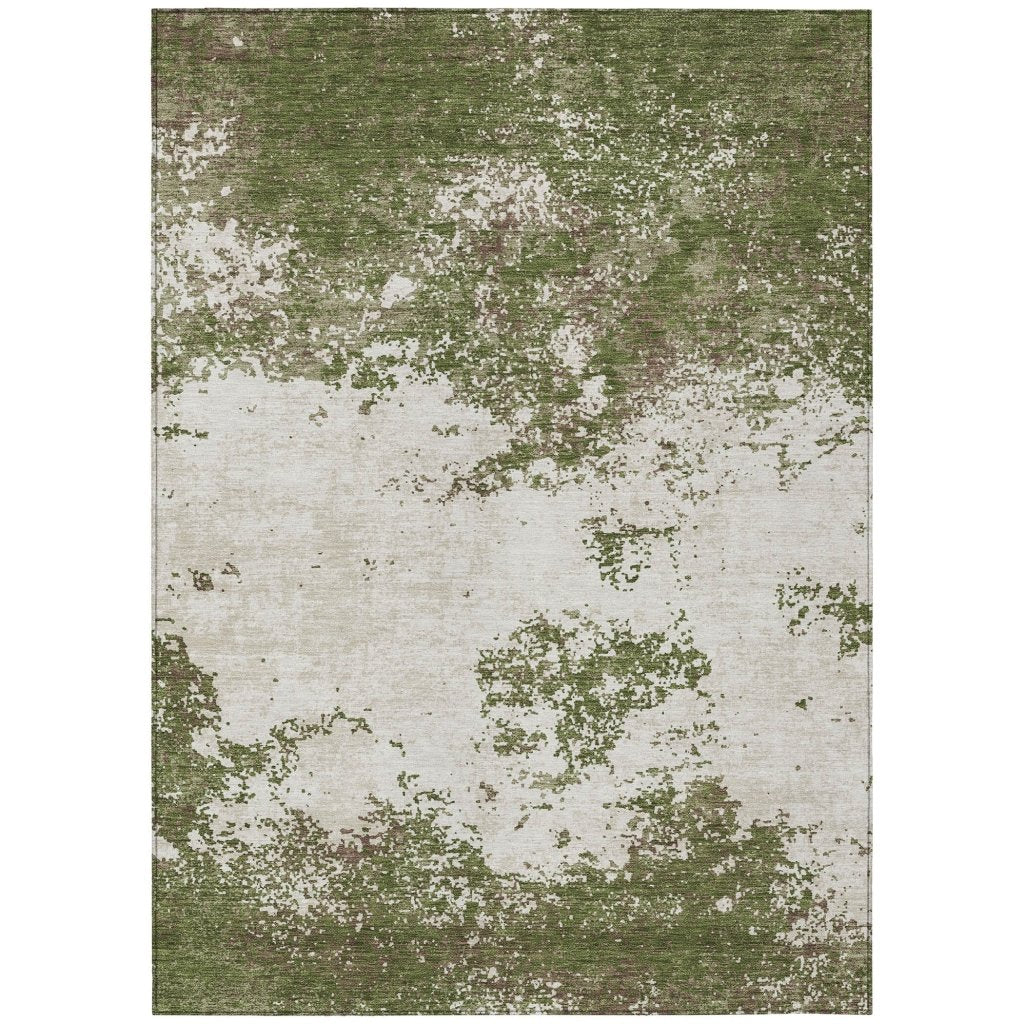 LOOMLAN Rugs Aera Olive Washable Indoor-Outdoor Rug