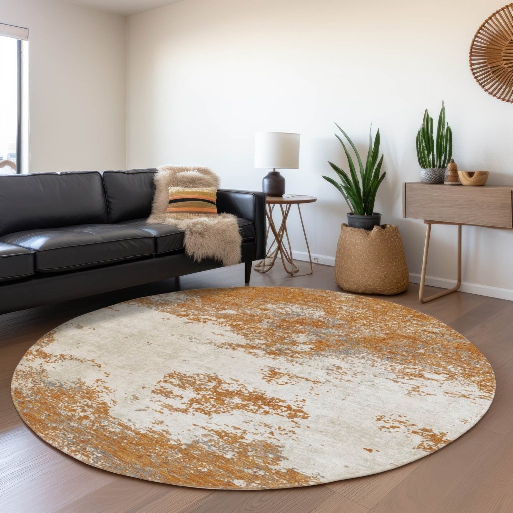 Aera Orange Washable Indoor - Outdoor Rug - LOOMLAN - LOOMLAN Rugs - Outdoor Rugs